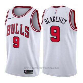 Maglia Chicago Bulls Antonio Blakeney #9 Association 2017-18 Bianco