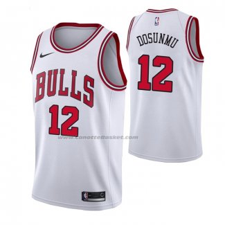 Maglia Chicago Bulls Ayo Dosunmu NO 12 Association 2021 Bianco