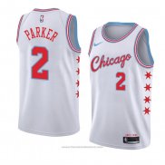 Maglia Chicago Bulls Jabari Parker #2 Citta 2018 Bianco