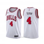 Maglia Chicago Bulls Jerry Sloan #4 Association Bianco