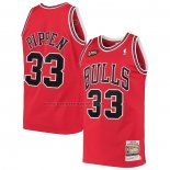 Maglia Chicago Bulls Scottie Pippen NO 33 1997-98 NBA Finals Mitchell & Ness Rosso