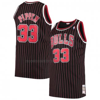 Maglia Chicago Bulls Scottie Pippen NO 33 Mitchell & Ness 1996-97 Nero2