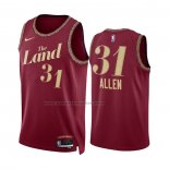 Maglia Cleveland Cavaliers Jarrett Allen #31 Citta 2023-24 Rosso