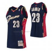 Maglia Cleveland Cavaliers LeBron James #23 Mitchell & Ness 2008-09 Blu