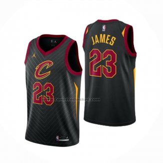 Maglia Cleveland Cavaliers LeBron James NO 23 Statement 2020-21 Nero