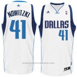 Maglia Dallas Mavericks Dirk Nowitzki #41 Bianco