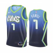 Maglia Dallas Mavericks Dwight Powell #7 Citta Edition Blu