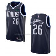 Maglia Dallas Mavericks Spencer Dinwiddie #26 Statement 2022-23 Blu