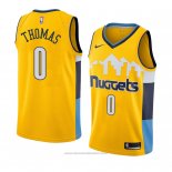 Maglia Denver Nuggets Isaiah Thomas #0 Statement 2018 Giallo