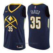 Maglia Denver Nuggets Kenneth Faried #35 Citta 2017-18 Blu