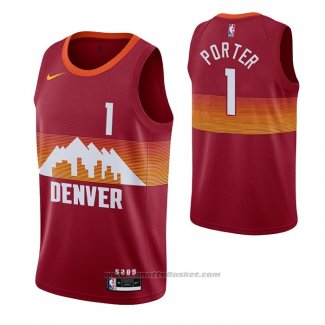 Maglia Denver Nuggets Michael Porter #1 Citta 2020-21 Rosso