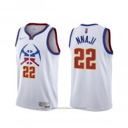 Maglia Denver Nuggets Zeke Nnaji #22 Earned 2020-21 Bianco