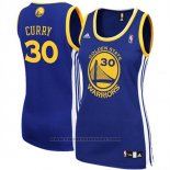 Maglia Donna Golden State Warriors Stephen Curry #30 Blu