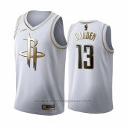 Maglia Golden Edition Houston Rockets James Harden #13 2019-20 Bianco