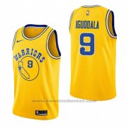 Maglia Golden State Warriors Andre Iguodala #9 Hardwood Classic 2018-19 Giallo
