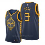 Maglia Golden State Warriors Jordan Poole #3 Citta Blu