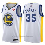 Maglia Golden State Warriors Kevin Durant #35 2017-18 Bianco