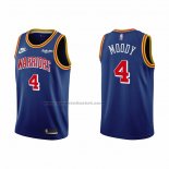 Maglia Golden State Warriors Moses Moody NO 4 75th Anniversary Blu