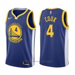 Maglia Golden State Warriors Quinn Cook #4 Icon 2017-18 Blu