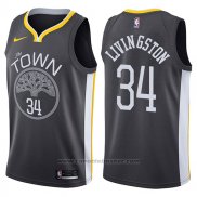 Maglia Golden State Warriors Shaun Livingston #34 The Town Statement 2017-18 Nero