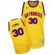 Maglia Golden State Warriors Stephen Curry #30 Retro Giallo
