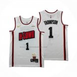 Maglia Houston Rockets Amen Thompson No 1 Citta 2024-25 Bianco