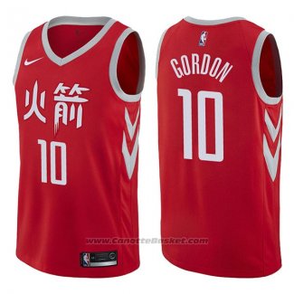 Maglia Houston Rockets Eric Gordon #10 Citta 2017-18 Rosso