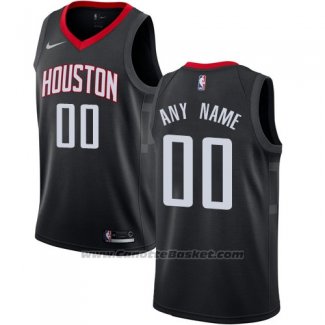 Maglia Houston Rockets Nike Personalizzate 17-18 Nero