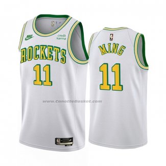 Maglia Houston Rockets Yao Ming #11 Classic 2022-23 Bianco