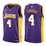 Maglia Los Angeles Lakers Alex Caruso #4 Statement 2017-18 Viola