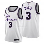 Maglia Los Angeles Lakers Anthony Davis #3 Citta 2022-23 Bianco