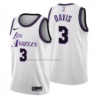 Maglia Los Angeles Lakers Anthony Davis #3 Citta 2022-23 Bianco