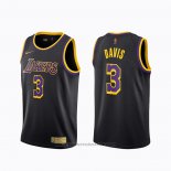 Maglia Los Angeles Lakers Anthony Davis #3 Earned 2020-21 Nero