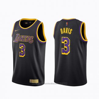 Maglia Los Angeles Lakers Anthony Davis #3 Earned 2020-21 Nero