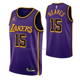 Maglia Los Angeles Lakers Austin Reaves #15 Statement 2022-23 Viola