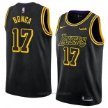 Maglia Los Angeles Lakers Isaac Bonga #17 Citta 2017-18 Nero