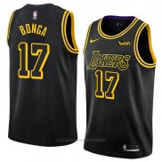 Maglia Los Angeles Lakers Isaac Bonga #17 Citta 2017-18 Nero