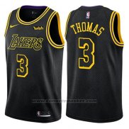 Maglia Los Angeles Lakers Isaiah Thomas #3 Citta 2018 Nero