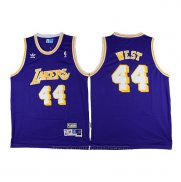 Maglia Los Angeles Lakers Jerry West #44 Retro Viola