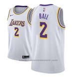 Maglia Los Angeles Lakers Lonzo Ball #2 Association 2018-19 Bianco