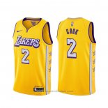 Maglia Los Angeles Lakers Quinn Cook #2 Citta 2019-20 Giallo