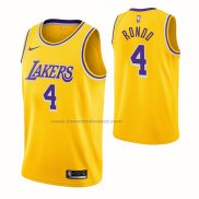 Maglia Los Angeles Lakers Rajon Rondo NO 4 Icon Giallo