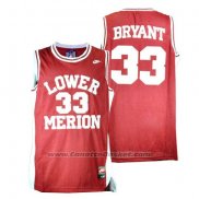 Maglia Lower Merion Kobe Bryant #33 Rosso