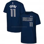 Maglia Manica Corta Dallas Mavericks Kyrie Irving 2024 NBA Finals Blu