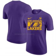 Maglia Manica Corta Los Angeles Lakers Viola