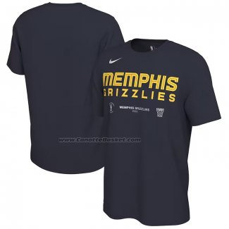 Maglia Manica Corta Memphis Grizzlies 2023 NBA Playoffs Mantra Blu