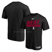 Maglia Manica Corta Miami Heat Practice Performance 2022-23 Nero