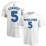 Maglia Manica Corta Minnesota Timberwolves Anthony Edwards Bianco