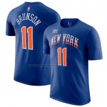 Maglia Manica Corta New York Knicks Jalen Brunson Citta 2023-24 Blu