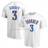 Maglia Manica Corta Oklahoma City Thunder Josh Giddey Bianco